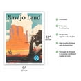 thumbnail image 2 of Navajo Land - Arizona New Mexico - Santa Fe Railroad - Navajo Nation Monument Valley - Vintage Railroad Travel Poster by Elms c.1954 - Master Art Print (Unframed) 9in x 12in, 2 of 4