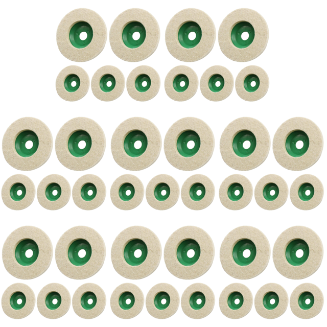 Almohadilla Tampón Pulido Lana 5 Uds. 125mm 4 Pulgadas para Coche Vidrio Metálico (5 Uds.)