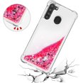 thumbnail image 5 of Compatible with Samsung Galaxy A21 Case Glitter Liquid Cute Clear Phone Case Floating Quicksand Shockproof Protective Bumper Silicone Soft TPU Case for Samsung Galaxy A21 Love Pink YB, 5 of 12