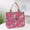 Red, variant on Thickened fabric fabric, floral pattern, large-capacity tote bag, portable handbag for shopping out to work, daily storage bag