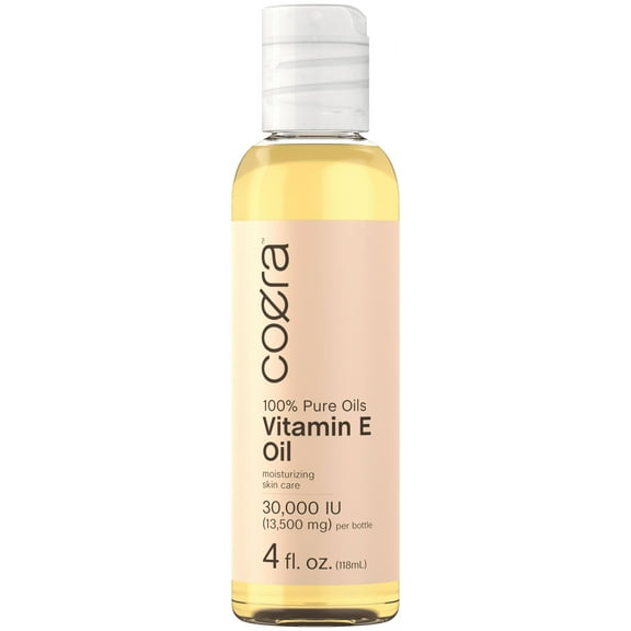 Vitamin E Oil Skin Oil | 30,000 IU | 4 fl oz | Free of Parabens, SLS, & Fragrances | By Coera