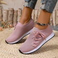 thumbnail image 3 of Pandaie Slip on Sneakers Women Walking Shoes Side Lace up Tennis Lightweight Breathable Mesh Nurse Orthopedic Workout Gym Sport Shoes (Red,8.5), 3 of 7