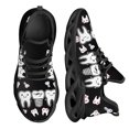 thumbnail image 1 of Zapatillas de plataforma con dibujos de dientes, cómodas y transpirables, de punto, para verano, color negro, 1 of 6