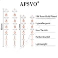 thumbnail image 4 of APSVO 18K Rose Gold Plated Drop Earrings for Women CZ Lightweight Hypoallergenic Post Dangle Earrings Set Prom Wedding Birthday Graduation Jewelry Gifts Teen Mom Bride Bridesmaid Girlfriend Wife, 4 of 7