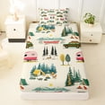 thumbnail image 3 of Erosebridal RV Trailers Camper Twin Sheet Sets,Rustic Cabin Adventure Bedding For Boys Kids 3pcs, 3 of 6