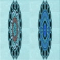 thumbnail image 1 of Ahgly Company Machine Washable Indoor Square Transitional Glacial Blue Ice Blue Area Rugs, 6' Square, 1 of 7