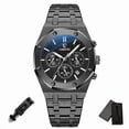 thumbnail image 1 of Men's Gold Quartz Chronograph Watch Stainless Steel Water Resistant CX0728RN, 1 of 10