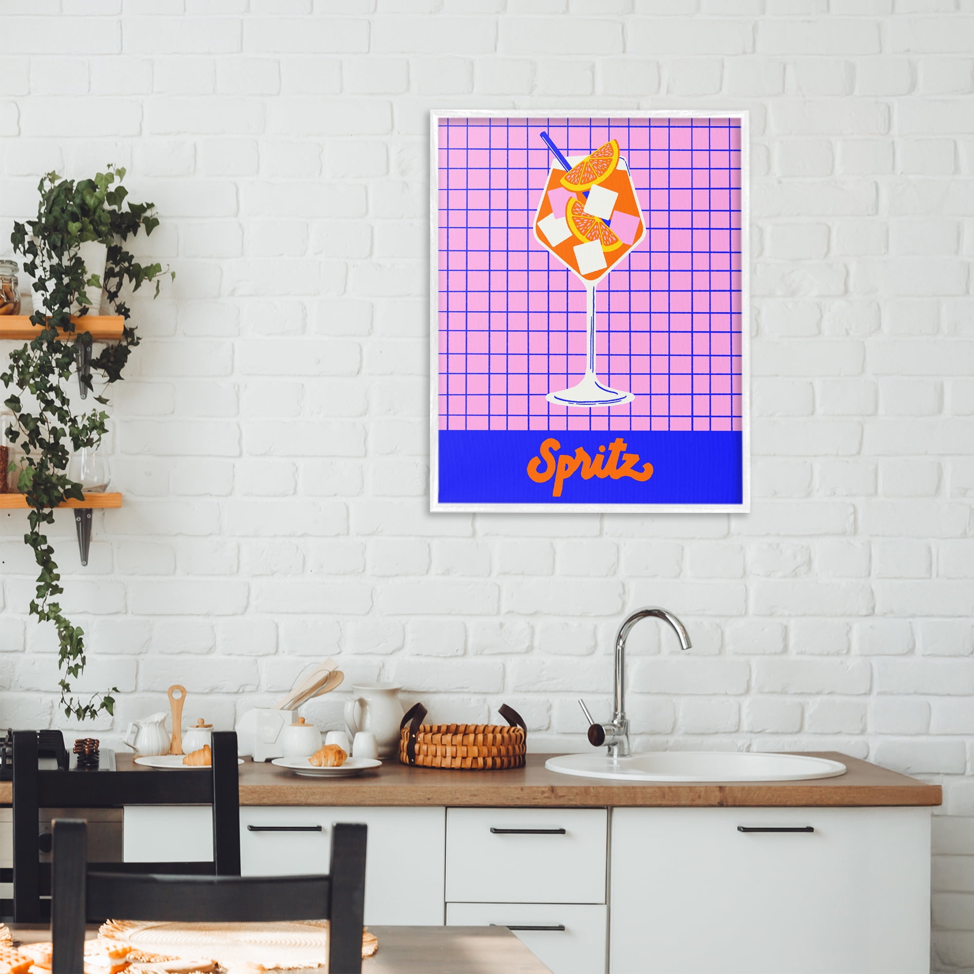 Stupell Industries Colorful Summer Spritz Drink White Framed Giclee Art, design by Indira Prieto | IndySign