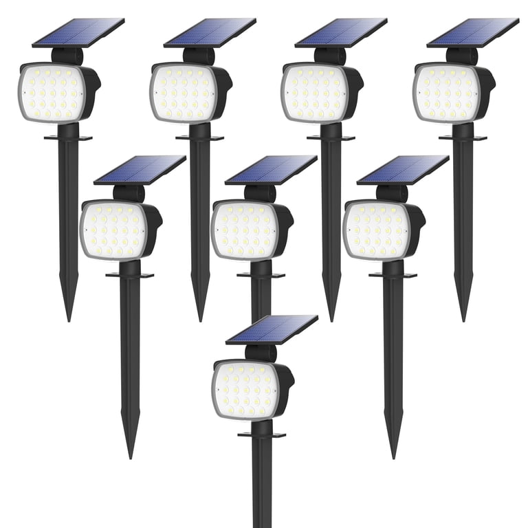 CHARKEE Solar Spotlights, 800LM Cool White 8-Pack photo 1