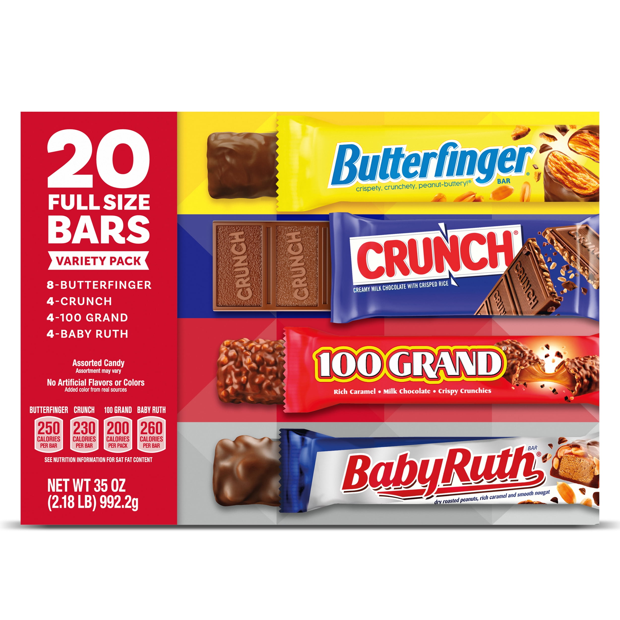 Butterfinger, CRUNCH, Baby Ruth and 100 Grand—Assorted Full Size
