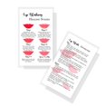 thumbnail image 1 of Boutique Marketing LLC Lip Blush Etapas de curación y cuidado posterior Tarjetas de instrucciones Paquete de 50 tarjetas de visita de doble cara, tamaño 2 x 3,5 pulgadas, diseño de labios, blanco, roj, 1 of 5