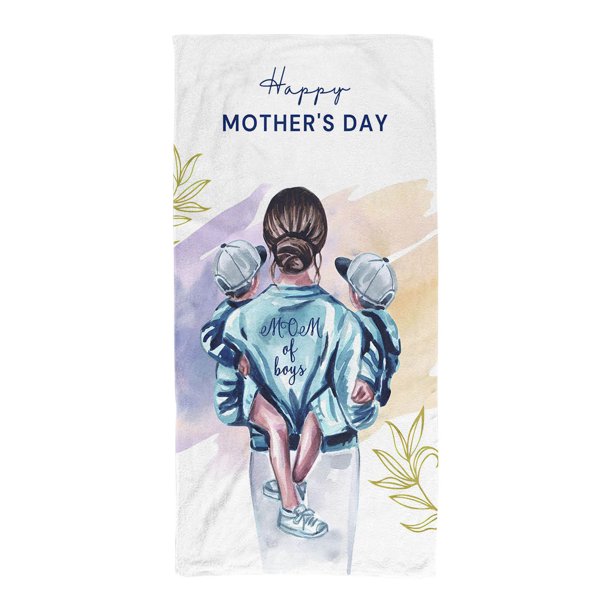 Toallas, Toallas de baño, Toalla de playa Tetragonum de fibra superfina para el Día de la Madre, Toalla tipo chal, Toalla Tetragonum con patrón de alta definición, Regalo para el Día de la Madre, toal