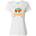 thumbnail image 3 of Inktastic Wyoming Vacation Buffalo Silhouette Women's T-Shirt, 3 of 5