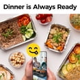 thumbnail image 4 of Triple Slow Cooker with 3 Spoons, 3 Pot 1.5 Quart Oval Crock Food Warmer Buffet Server, Stainless Steel, 4 of 8