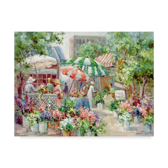 Trademark Fine Art 'Flower Market' Canvas Art by Barbara Mock