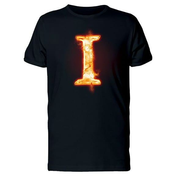 Fiery Font Letter I Tee Men's -Image by Shutterstock