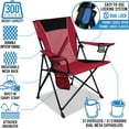 thumbnail image 4 of Dual Lock Portable Camping Chairs - Enjoy the Outdoors with a Versatile Folding Chair, Sports Chair, Outdoor Chair & Lawn Chair - Dual Lock Feature Locks Position – Kawachi Purple, 4 of 10