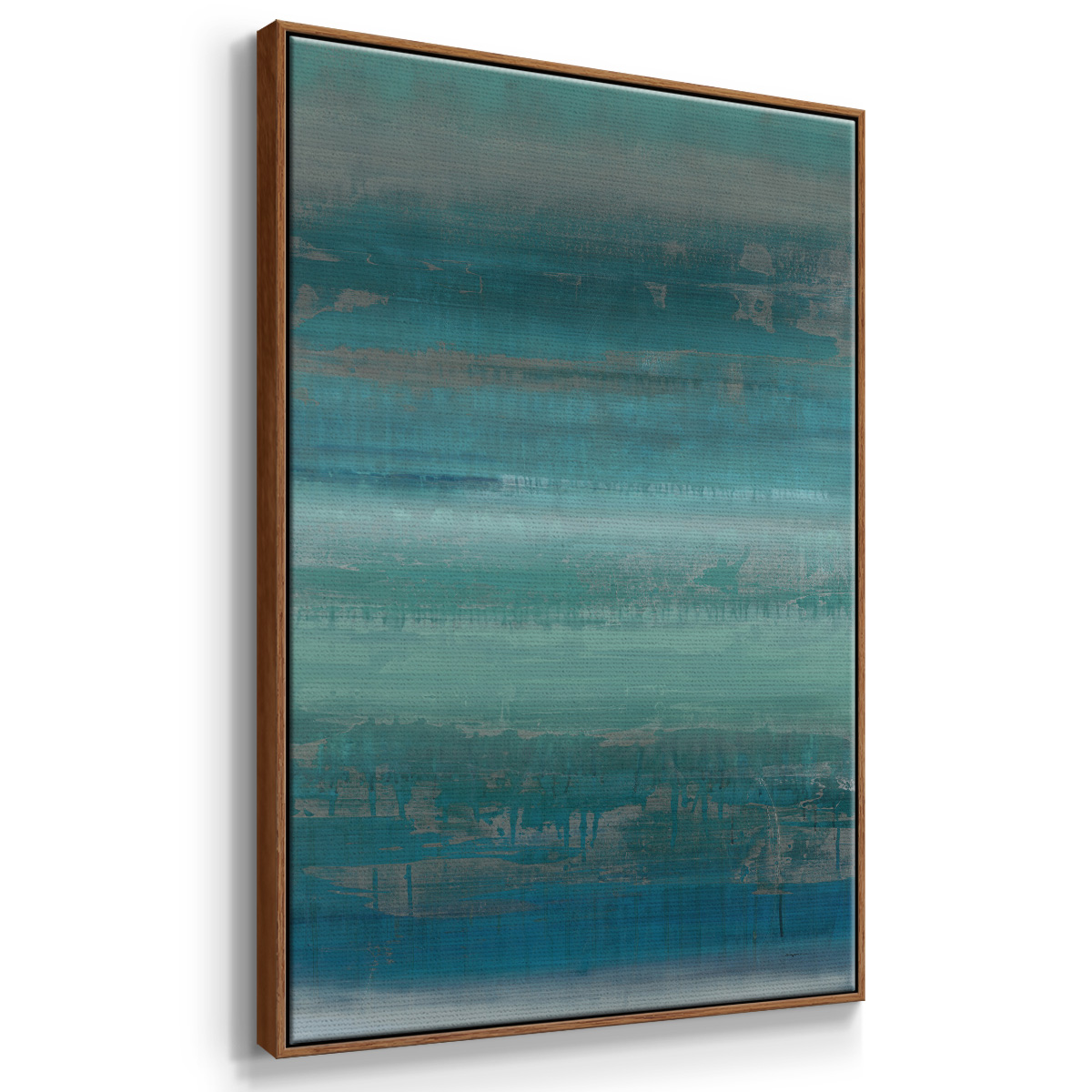 Stars & Shores II Framed Premium Gallery Wrapped Canvas - Ready to Hang - 17 x 25 - Walnut Floating Frame