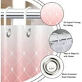 thumbnail image 6 of Pink Ombre Shower Curtain, Modern Geometric Pattern Modern Luxury Bathroom Curtain Bathtub Decor Waterproof Fabric Machine Washable with 12 Hooks, 6 of 6