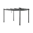 thumbnail image 5 of Ulax Furnitiure 10Ft x 13Ft Patio Aluminum Retractable Pergola with UV-Proof Canopy, Gray, 5 of 9