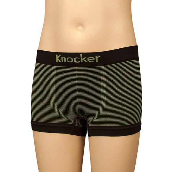 Knocker sous-Vêtements de Sport de Soccer Sans Coutures pour Garçons Jeunes - Lot de 6 Paires (Petit, Fines Rayures)