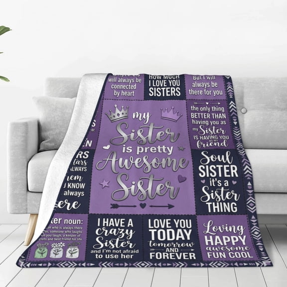 Sister Gifts from Sis, Sisters Birthday Gift Idea, Best Sister Ever Gift for Women, Birthday Gifts for Sisters, Sis Soft Throw Blanket 50x40