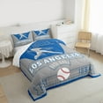 thumbnail image 3 of jejeloiu Baseball Game Bedding Comforter Set,Sport City Twin Comforter Sets,Los Angeles Bedding Set For Boys Teens,Ultra Soft Home Decor Reversible,2-Piece, 3 of 8