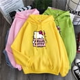thumbnail image 3 of Sudaderas con capucha Kawaii Sanrio de Hello Kitty con estampado de Anime, chaqueta holgada y cómoda de manga larga con capucha, suéter para niña, regalo de cumpleaños para mujer, 3 of 5