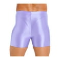 thumbnail image 2 of CHICTRY Mens Glossy Short Leggings Solid Color Shorts for Swimming Fitness Jogging Purple XL, 2 of 7