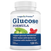 Longevity Gl-ucose Formula: Boost Gl-ucose Metabolism. Natural Bitter Melon & Berb - 120 Capsules