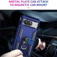 thumbnail image 5 of Allytech Rugged Case for Google Pixel 8, Military Grade Protection Shockproof Non-Slip Cover with Metal Rotatable Ring Stand, Magnetic Car Mount Holder Fashion Case for Google Pixel 8 - Blue, 5 of 7