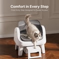 thumbnail image 4 of PetPivot AutoScooper 12 Self Cleaning Cat Litter Box, Automatic Litter Box with Open Top, Safety Sensors, Anti-Pinch, Easy Step, Grey, 4 of 9