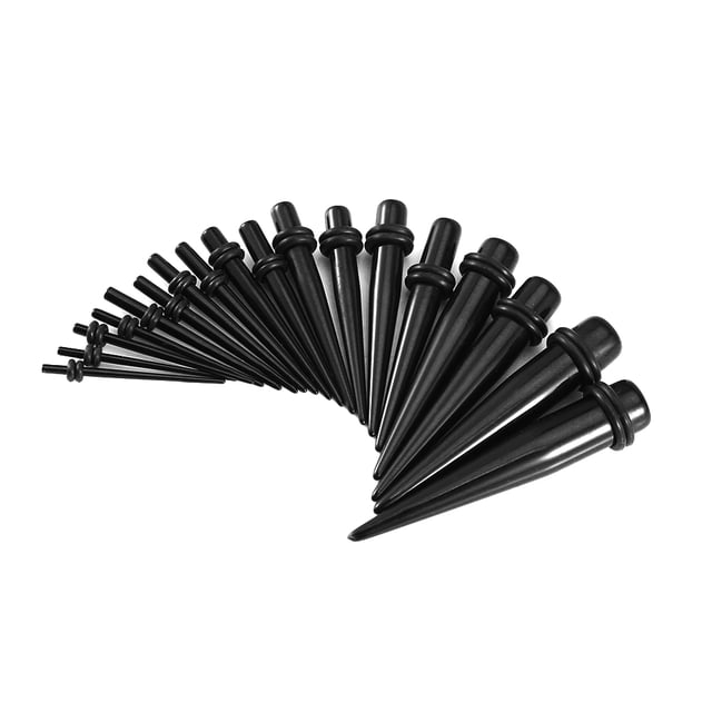 Acrylique à la Mode Double O-Ring Oreille Piercing Cône Expander Stretching Kit 18pcs/lot