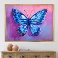 thumbnail image 2 of Ancient Blue Butterfly I 20 in x 12 in Framed Painting Canvas Art Print, by Designart, 2 of 5