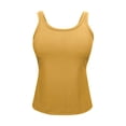 thumbnail image 7 of Frnrwgo Womens Ribbed Tank Tops with Built-in Bra, Casual Comfortable Summer Pullover Vest, Solid Color Summer Camisole, 7 of 7