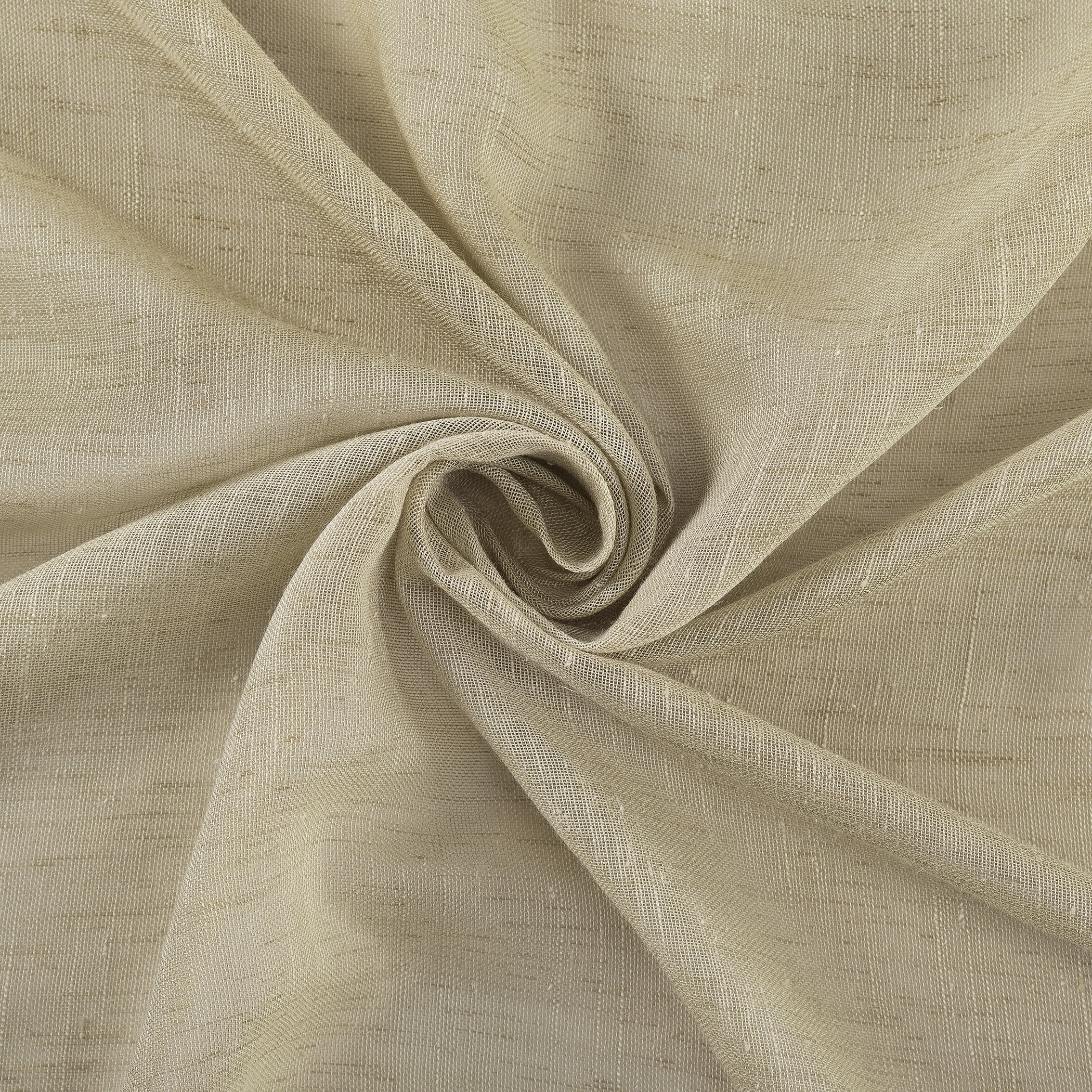 Archaeo Slub Textured Linen Blend Grommet Top Curtain, 52"x63", Sand
