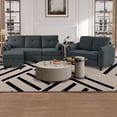 thumbnail image 3 of Soscana Convertible Sectional Sofa with Storage Ottoman and Loveseat, 3 Seater L Shaped Couch with Reversible Chaise and Storage Pockets for Living Room Apartment Studio Office,Dark Gray, 3 of 8