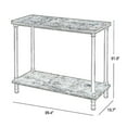 thumbnail image 5 of Wood and Metal Frame Console Table with Open Bottom Shelf, Rustic Brown, 5 of 6