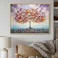 thumbnail image 1 of Designart Flower Field framed wall art decor, Flower Field framed wall Art, Love'S Tree In Multicolored Splendor , Purple Natural framed wall art, 44x34 inches Natural brown color Frame, 1 of 5