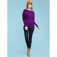 thumbnail image 5 of Made by Johnny Women's Batwing Long Sleeve Top XL DARK_PURPLE, 5 of 6