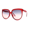 thumbnail image 3 of Lunettes de Soleil pour Femmes Surdimensionnées Style Nerd à Monture Ronde Haute avec Monture Corne Rouge Noir Rouge, 3 of 4