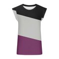 thumbnail image 4 of Timegard Débardeur pour Femmes Été Décontracté à Blocs de Couleur Manches Courtes Tee-Shirts Confortables Col Rond Ajusté, 4 of 4