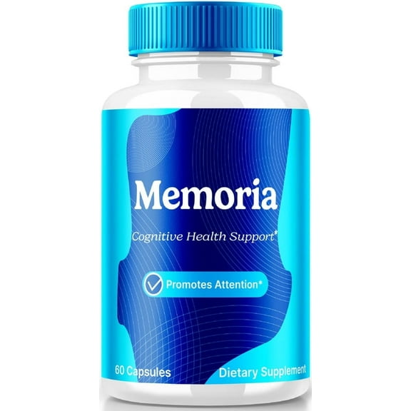 Memoria Capsules, Premium All Natural Supplement to Support Overall Cognitive Health & Wellness, Official Formula To Boost Memory and Focus, Capsulas Reviews (60 Capsules)