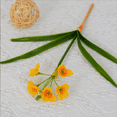 thumbnail image 1 of Nvzi 3 piezas de flores artificiales de narciso, flores falsas, flores artificiales para decoración de bodas, naranja, 1 of 5