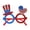 B #63-16, variant on Patriotic Party Glasses Reusable Decorative Photo Booth Prop Holiday Party Accessory for 4th of July Independence Day BBQ & Family Gathering