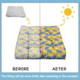 thumbnail image 6 of Zesty Lemon Floor Cushion&nbsp;- 22x22 Inch Large Pillow, Dutch Velvet, Fresh Citrus Pattern for Tatami & Living Room, 6 of 7