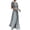 A-Grey40, variant on XIAONU Women's Deep V Neck Ruffle Sleeve Maxi Dress A Line Formal Evening Bridesmaid Party Gown