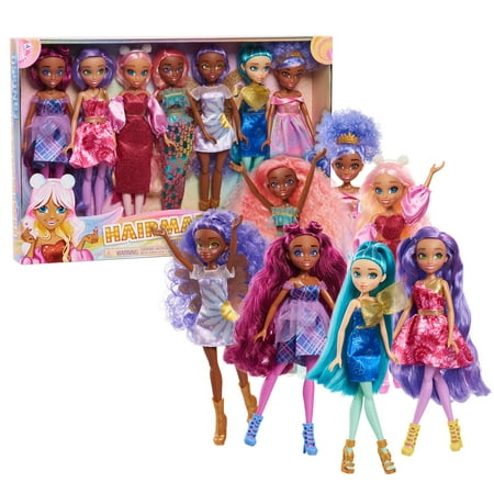 Hairmazing Fantasy Fashion Dolls 7-Pack, Kids Toys for Ages 3 up