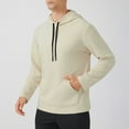 thumbnail image 6 of Fewfanhot Men Sweatshirt Casual Long Sleeve Fleece Hoodies Drawstring Workout Pullover with Kanga Pocket, 6 of 10