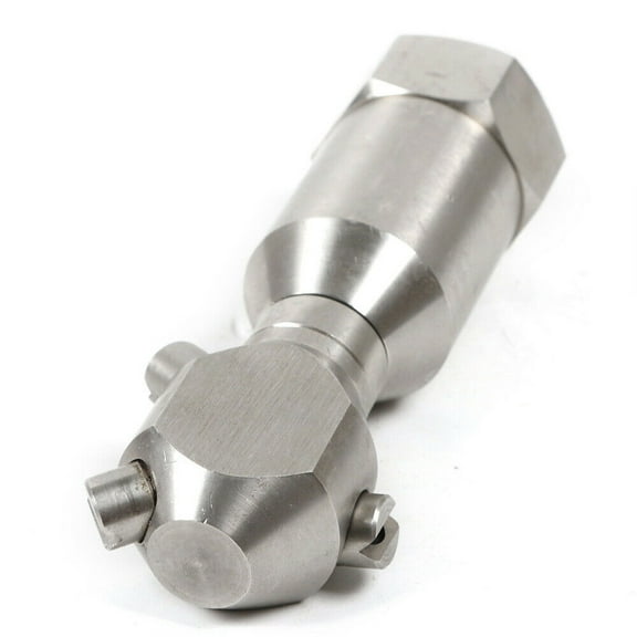 3/4" Washer Drain Sewer Cleaning Pipe Jetter Rotary Nozzle 3 Jet Head For Pipes Rotary Spray 3/4" Jet Tank Washing Nozzle Stainless Steel Washing 360° Degree Stainless Steel 360 degree Rotating Tank
